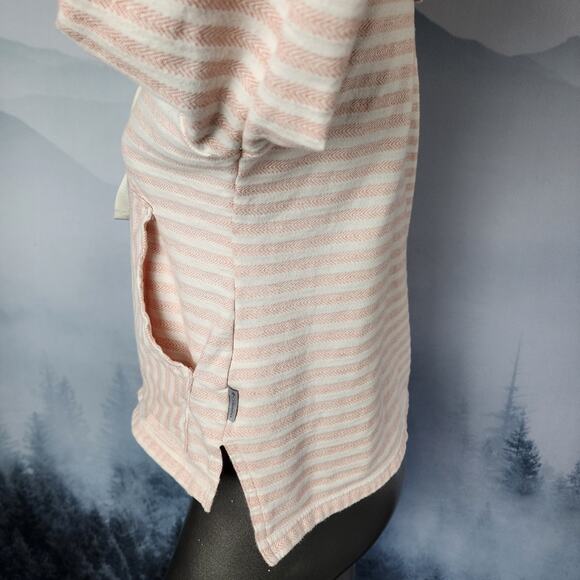 Columbia Melody Spring Fleece Lined Orange Stripe Hooded Jacket | Women's Medium - Picture 8 of 16